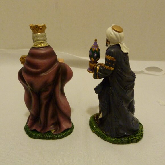 THOMAS KINKADE Hawthorne Village Nativity Kings Gaspar/Balthazar Figures in Box - Picture 6 of 16